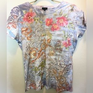 Yukiko Bedazzled Shirt y2k